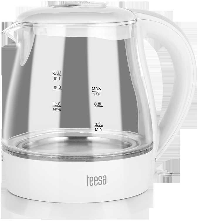 TEESA elektrinis virdulys, stiklinis, 1650 W, baltas, 1 L