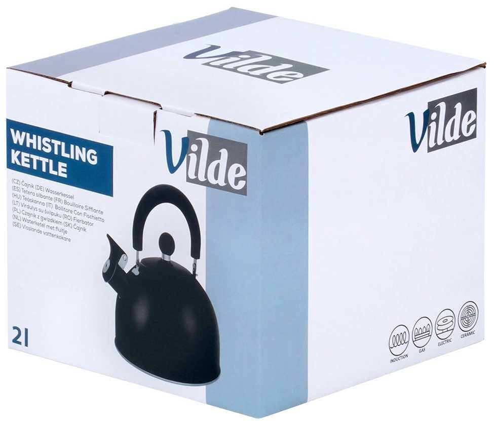 Vilde Virdulys su švilpuku plienas juoda 2 l