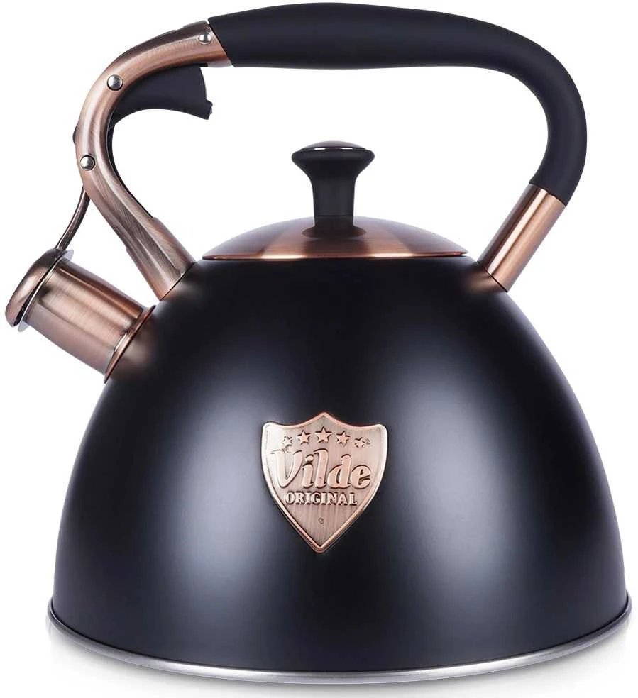 Vilde Švilpiantis virdulys, plieno, juodas, 3 l