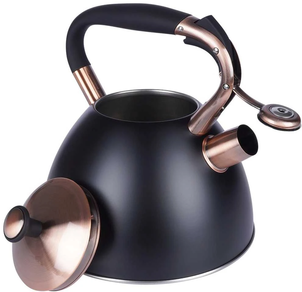 Vilde Švilpiantis virdulys, plieno, juodas, 3 l