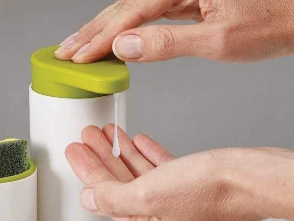 Kitchen dispenser organiser soap liquid sponge