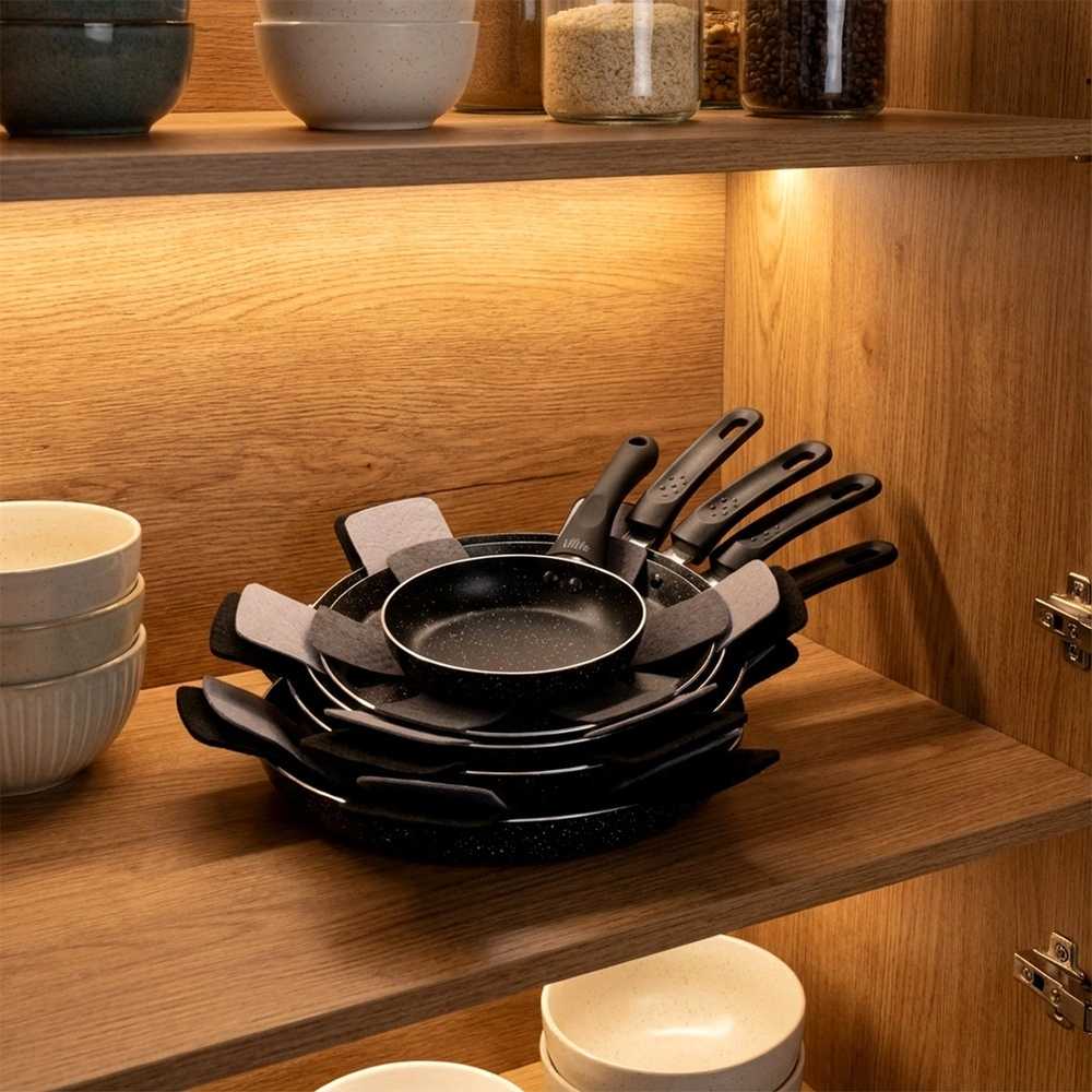 Excellent Houseware Vilde apsauginės tarpinės puodams, keptuvėms, 6 vnt., 38/35/26 cm