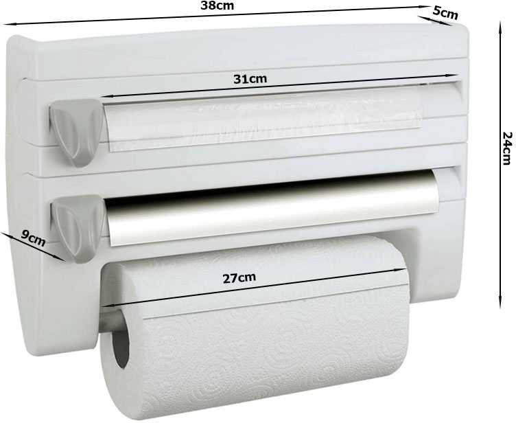 4in1 kitchen organizer for foil and paper