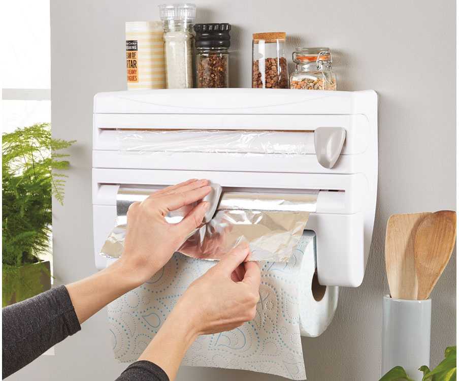 4in1 kitchen organizer for foil and paper