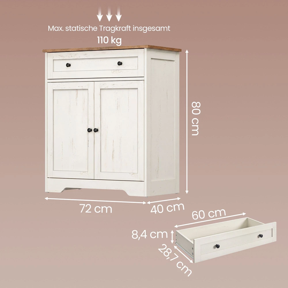 Songmics Virtuvės spintelė 72 x 40 x 80 cm