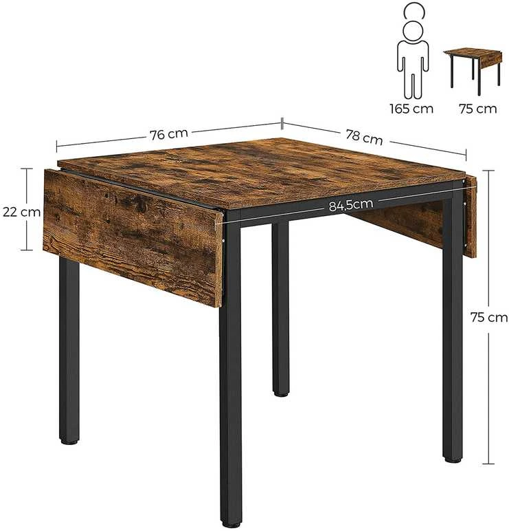 Songmics Vasagle Pramoninio stiliaus virtuvės stalas 4 asmenims
