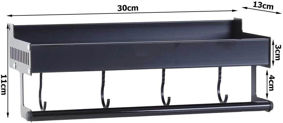 Virtuvinė lentyna, aliuminio, 30x13 cm