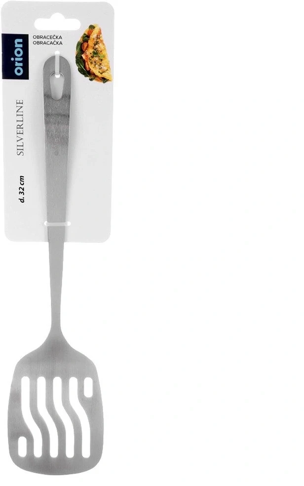 Virtuvinė mentelė perforuota, sidabrinė, 32 × 8 cm