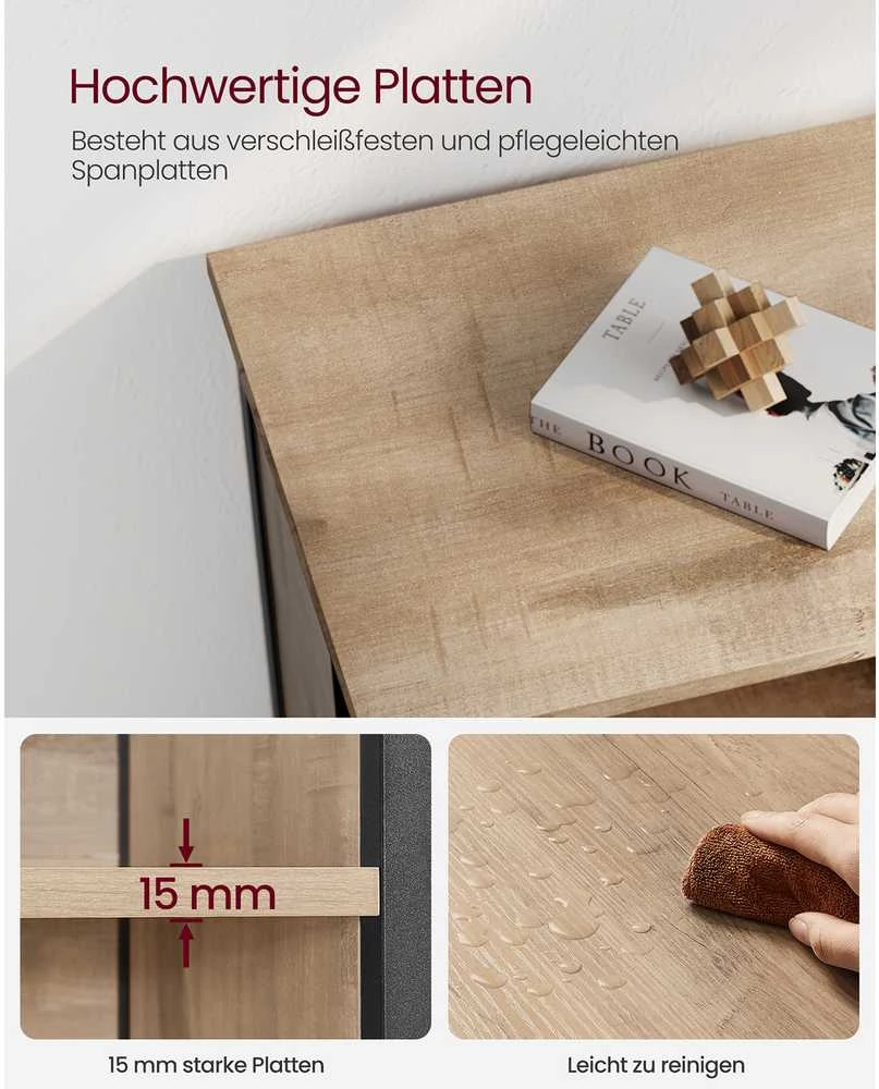 Songmics Virtuvinė spintelė su reguliuojamomis lentynomis 35x60x124,5 cm