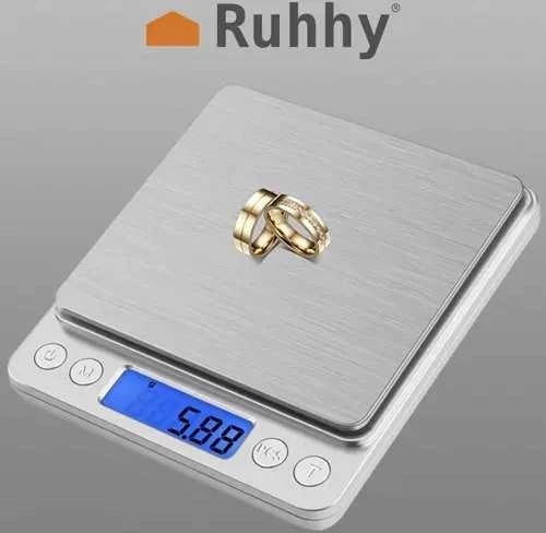 Virtuvinės svarstyklės Juvelyrinės svarstyklės 500x0,01g Ruhhy