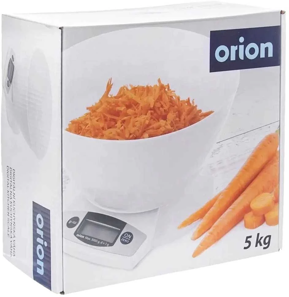 Virtuvinės svarstyklės Orion Elektroninė virtuvės svarstyklė 5kg su 2,5l dubeniu