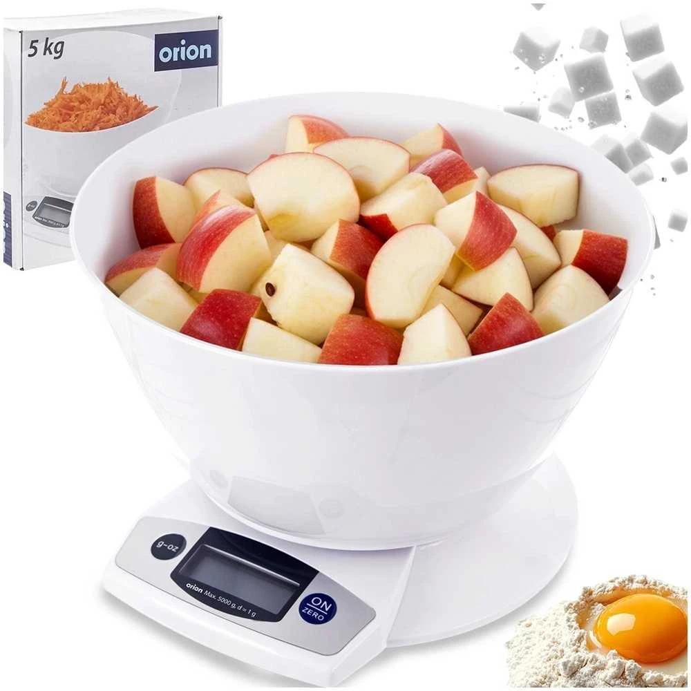 Virtuvinės svarstyklės Orion Elektroninė virtuvės svarstyklė 5kg su 2,5l dubeniu