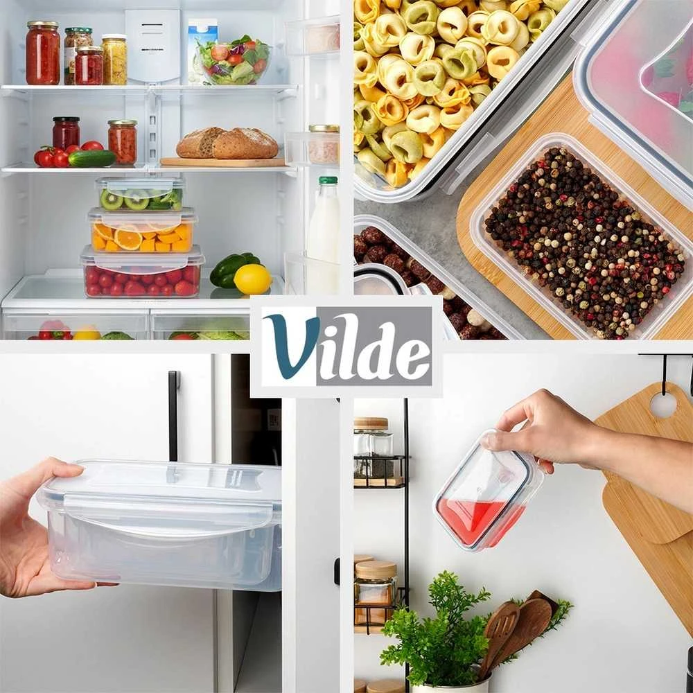 Virtuviniai maisto laikymo indeliai Vilde, 4 vnt., skirtingų dydžių