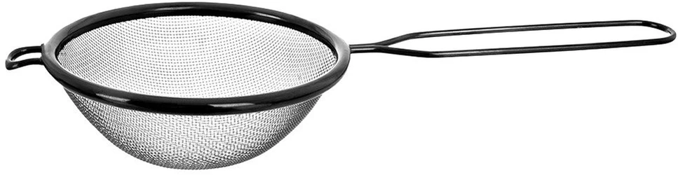 Virtuvinis sietelis su smulkiu tinkleliu, juodas, Ø 10 cm