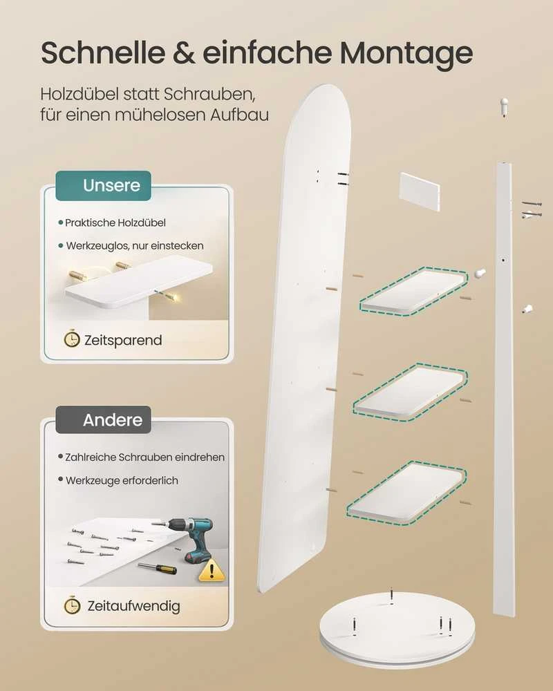Songmics Viso kūno veidrodis 163 × 45 cm