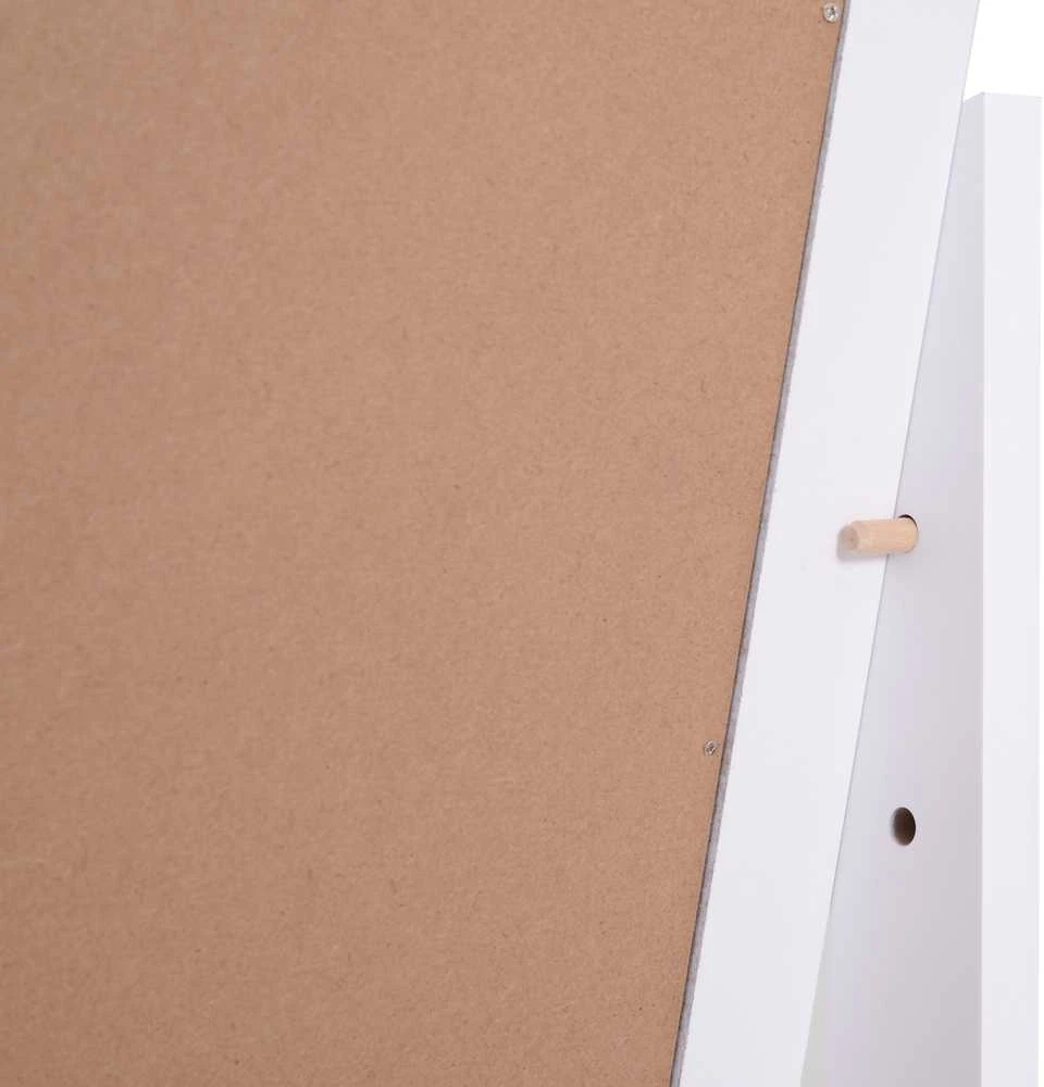 HOMCOM pastatomas veidrodis, elegantiškas viso ūgio veidrodis su paaukštintomis kojomis, lengvai prižiūrimas MDF, baltas, 47x46x148 cm, miegamajam ir prieškambariui