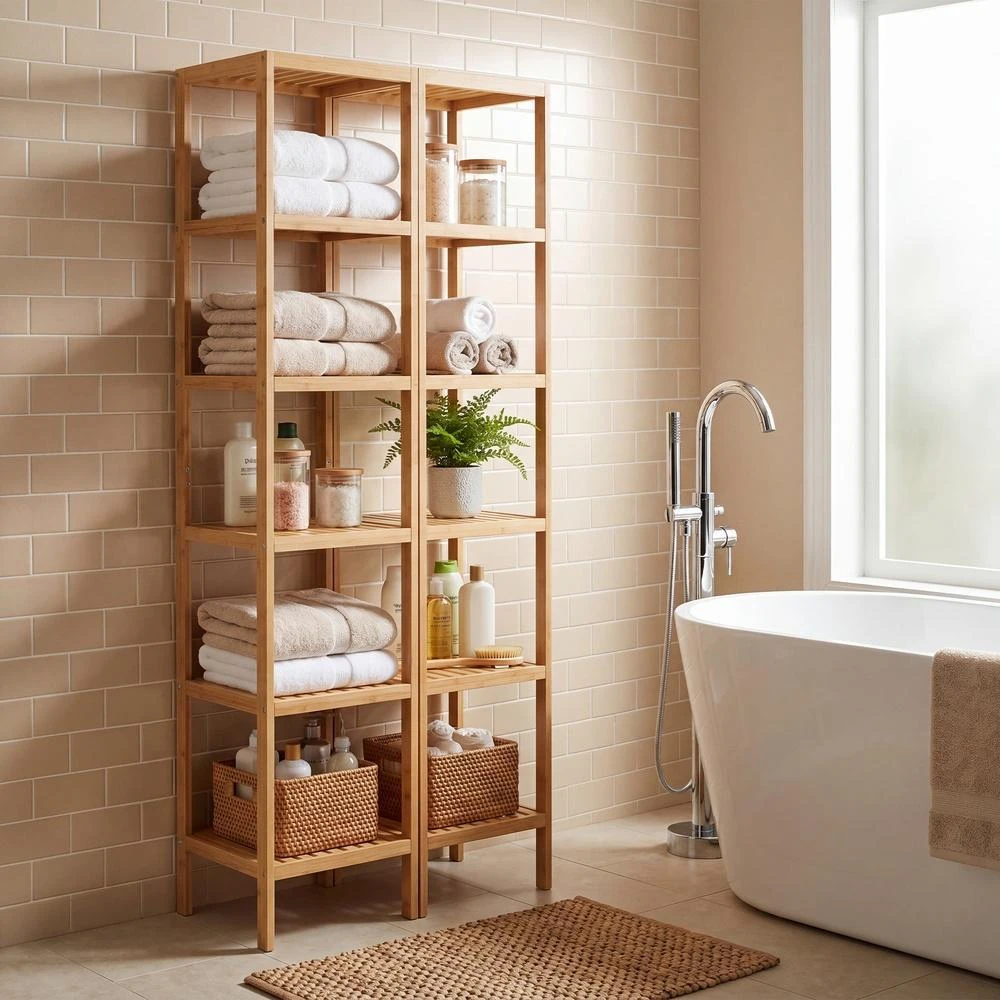 Songmics Vonios lentyna 33 x 33 x 178.5 cm