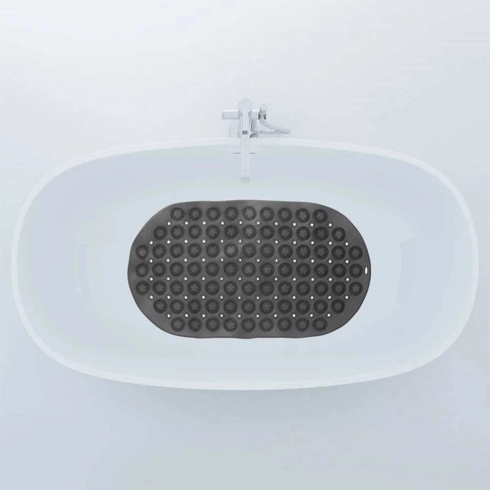Bathroom Solutions Orion Neslystantis vonios kilimėlis 68x37 cm pilkas