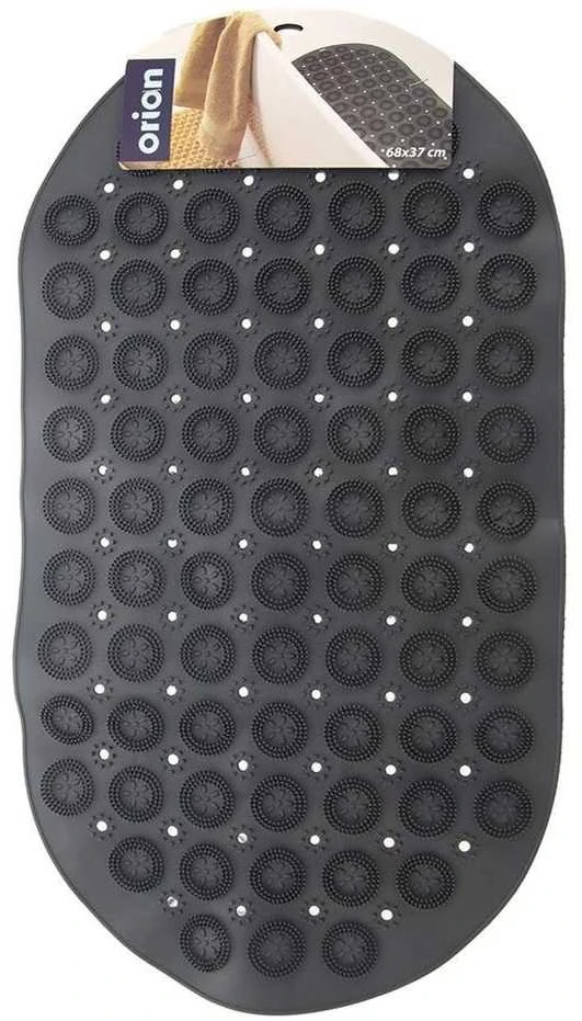Bathroom Solutions Orion Neslystantis vonios kilimėlis 68x37 cm pilkas