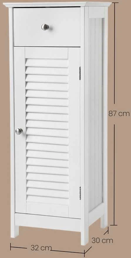 Songmics Vonios spintelė su stalčiumi 32x87x30 cm