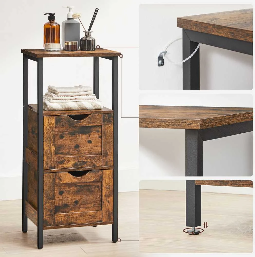 Songmics Vasagle Badschrank mit 2 Schubladen