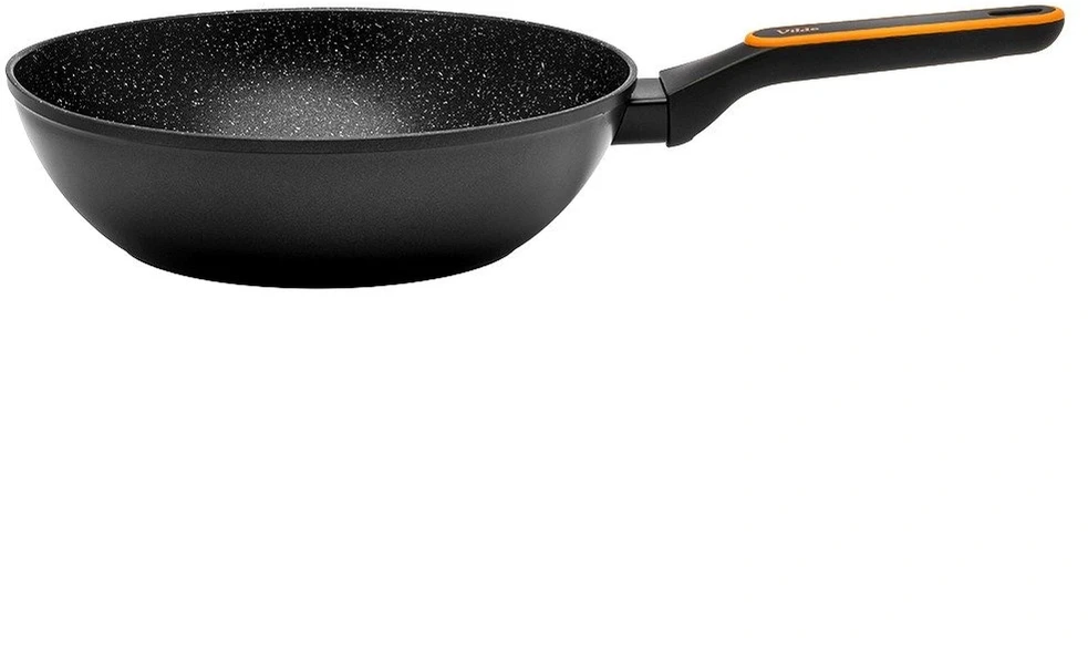 Wok keptuvė granitine danga, juoda, 28 cm