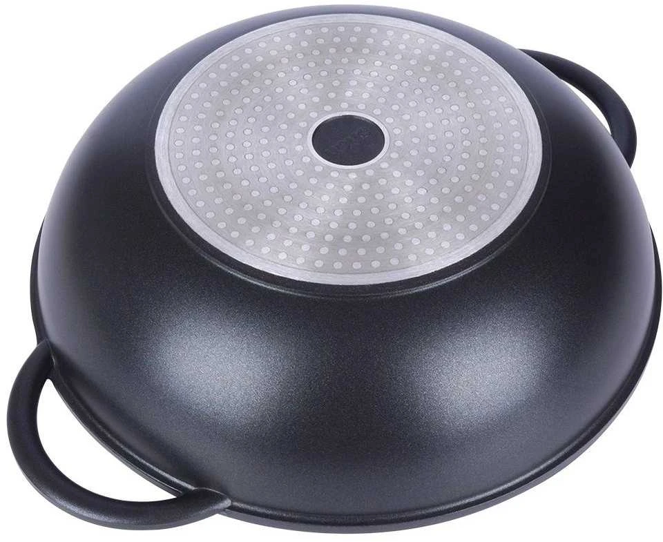 Orion Wok keptuvė GRANDE 32 cm granitinė su stikliniu dangteliu