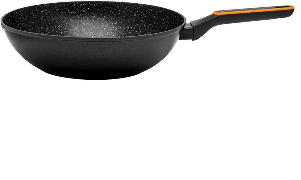 Wok keptuvė su granitine danga, juoda, Ø 32 cm