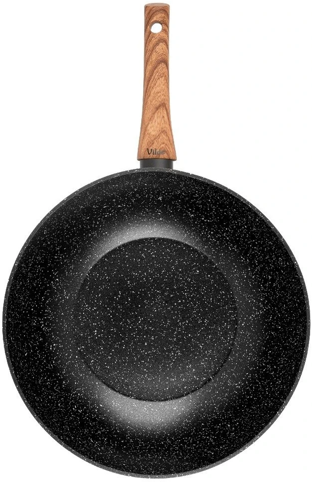 Wok keptuvė su granitine danga, juoda, Ø 32 cm