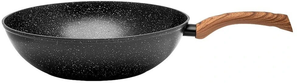 Wok keptuvė su granitine danga, juoda, Ø 32 cm