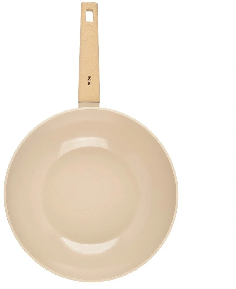Wok keptuvė su keramine danga, smėlio spalvos, Ø 30 cm