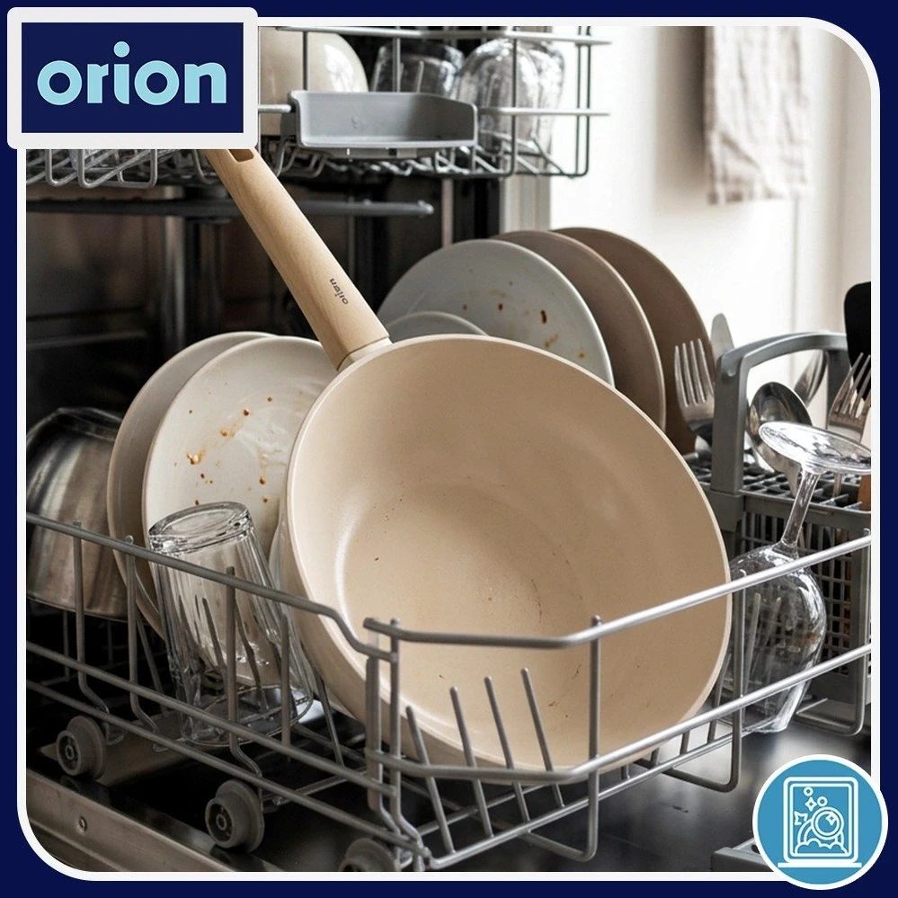 Wok keptuvė su keramine danga, smėlio spalvos, Ø 30 cm
