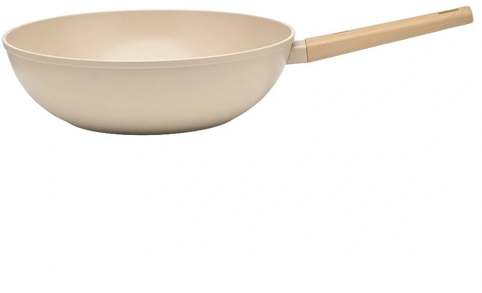 Wok keptuvė su keramine danga, smėlio spalvos, Ø 30 cm