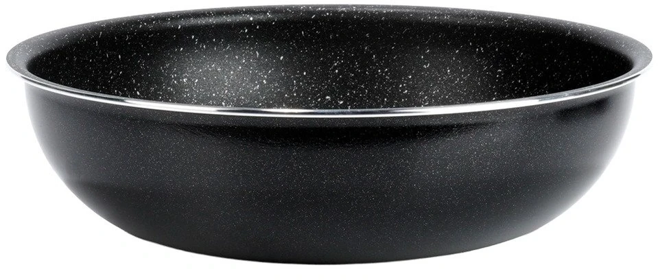 Wok keptuvė su PFLUON GRANIT danga, juoda, 26 cm