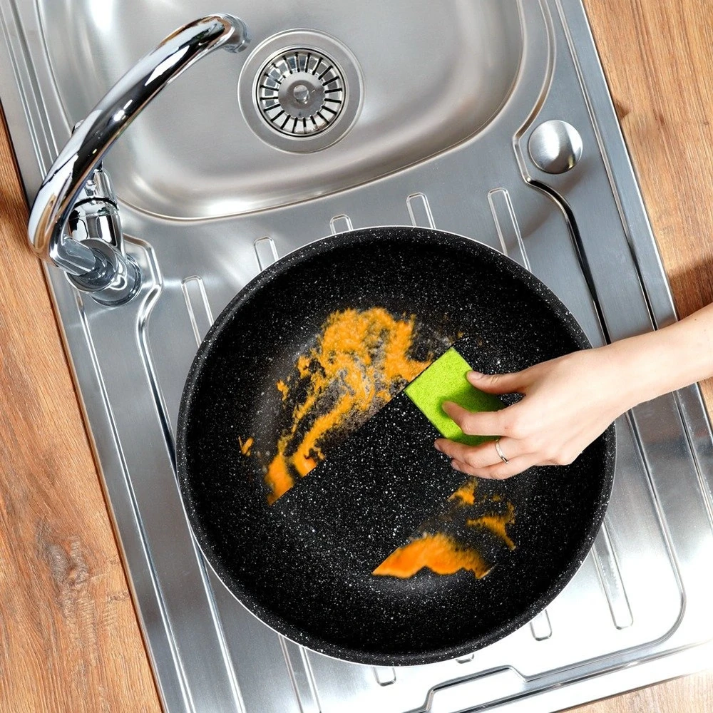 Wok keptuvė su PFLUON GRANIT danga, juoda, 26 cm