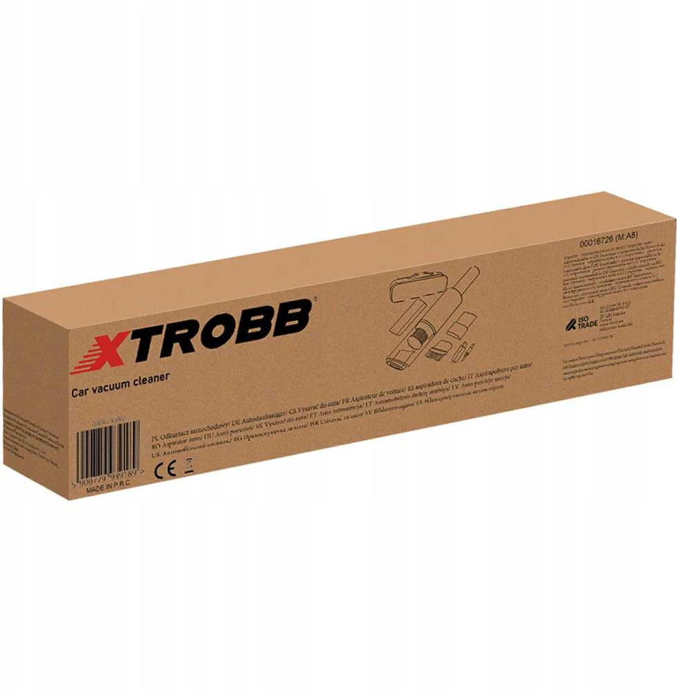 Xtrobb Belaidis rankinis automobilių dulkių siurblys 120 W