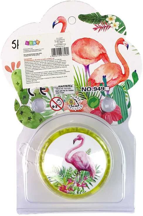 Lean Toys Yoyo su flamingais, geltona