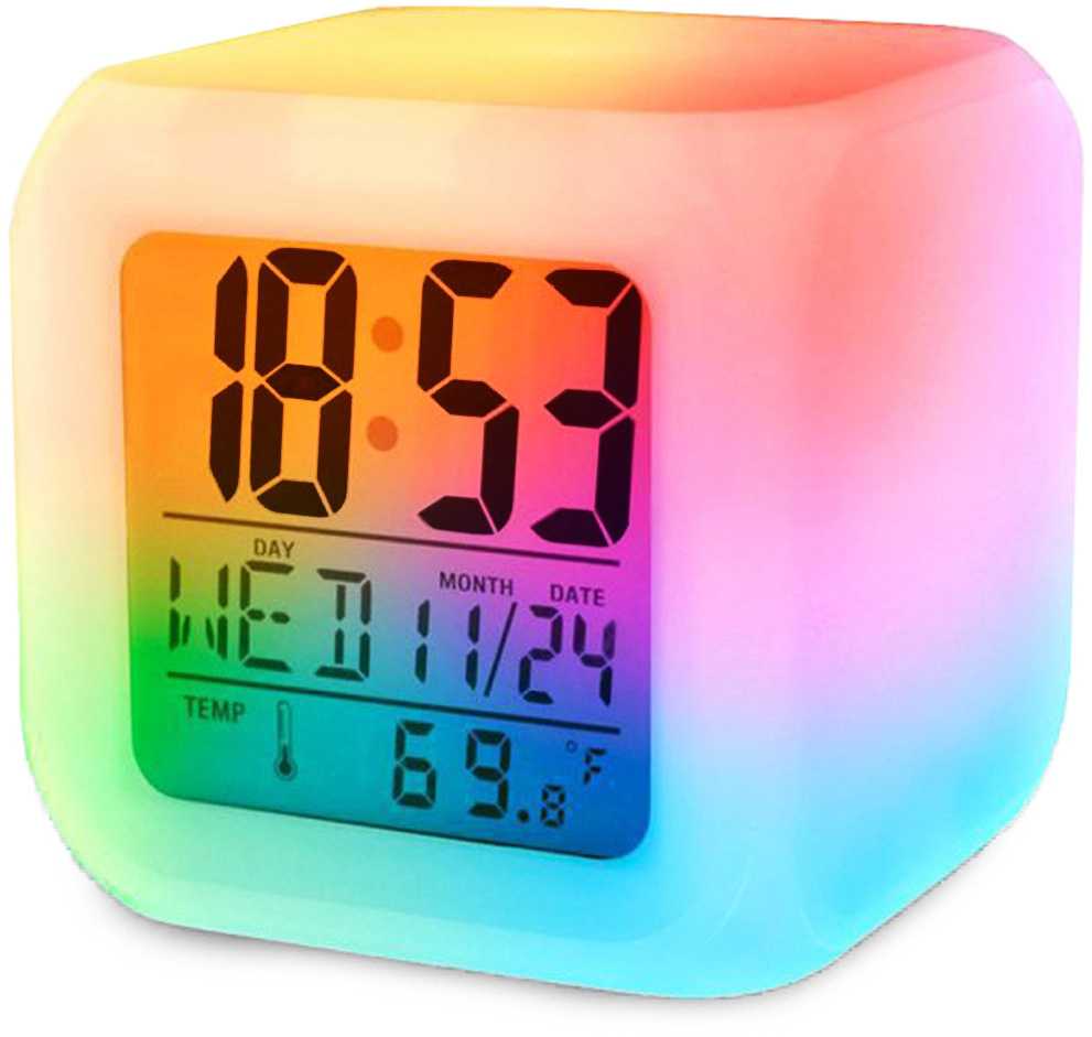 Žadintuvas su termometru ir LCD