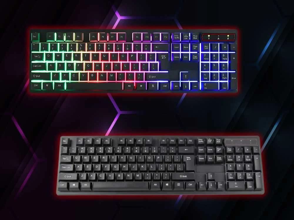 Žaidimų klaviatūra su RGB apšvietimu, USB, 104 klavišų