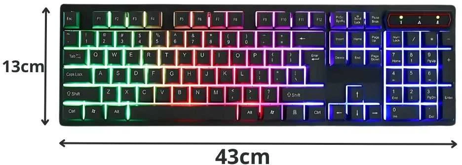Žaidimų klaviatūra su RGB apšvietimu, USB, 104 klavišų