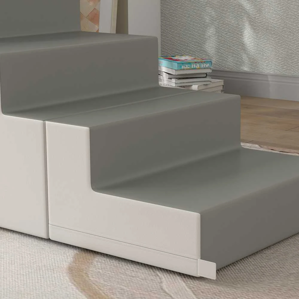 HOMCOM minkštųjų kaladėlių rinkinys, 2 dalių, putplasčio statybinės kaladėlės, didelės kaladėlės, žaislinės statybinės kaladėlės, 1-3 metų vaikams, dirbtinė oda, EPE