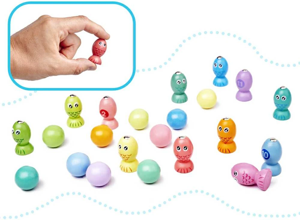 Šeimos žaidimas žuvis vikšras žvejyba montessori