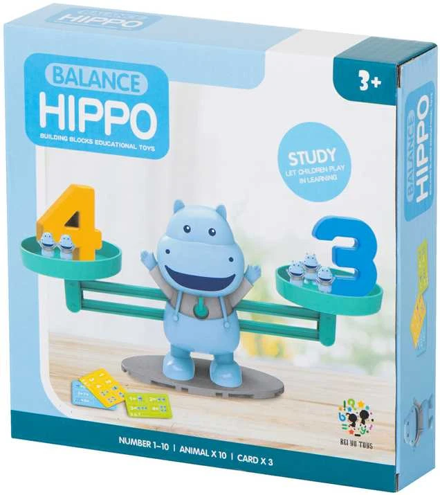 Mokomosios svarstyklės mokantis skaičiuoti hipopotamas mini