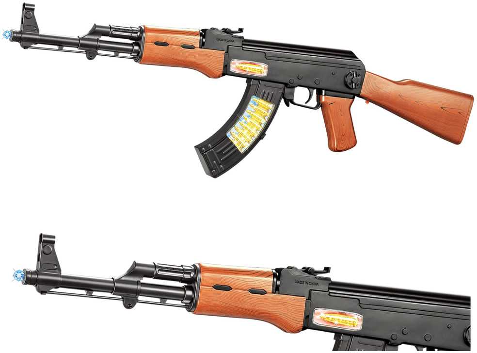 Lean Toys Žaislinis AK-47 Automatas su Šviesos ir Garso Efektais, 68,5 cm