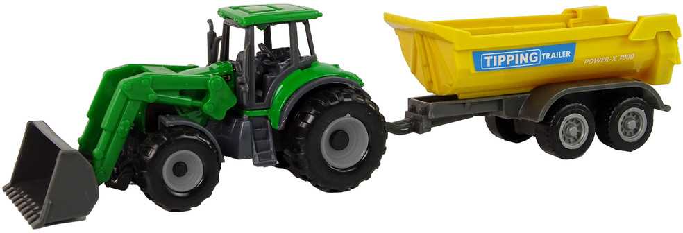 Lean Toys Žaislinis traktorius su priekaba LeanToys