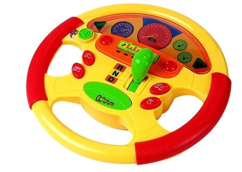 Lean Toys Interaktyvus žaislinis vairas vaikams su garsais ir šviesomis