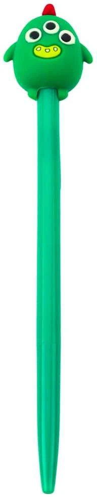 Lean Žalias gelinis rašiklis su dekoracija, mėlyna rašalo spalva, 17 cm, 0.5 mm