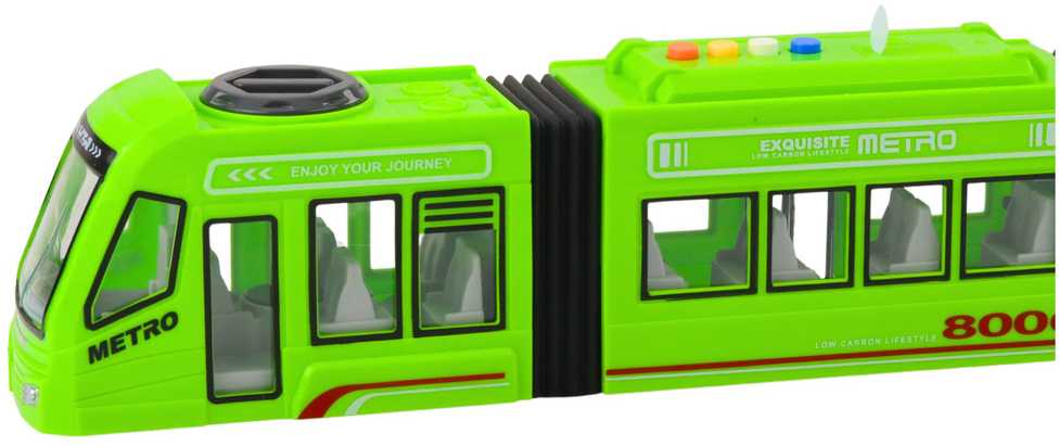 Lean Toys Žalias metro modelis su šviesomis ir garsais 1:16