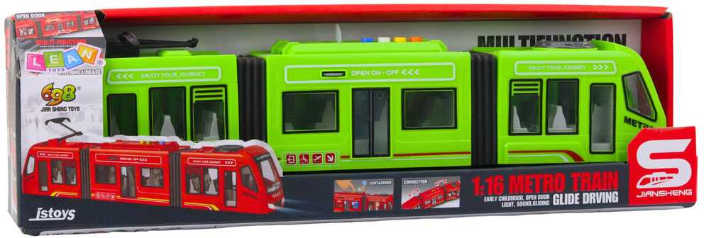 Lean Toys Žalias metro modelis su šviesomis ir garsais 1:16