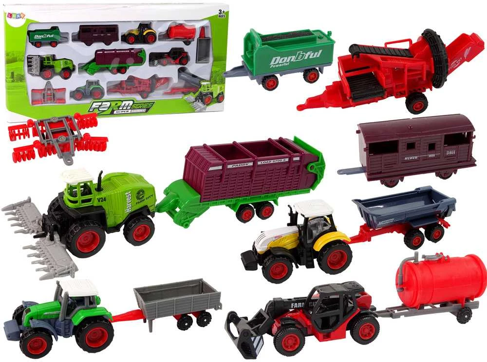 Žemės ūkio transporto priemonių rinkinys Lean Toys